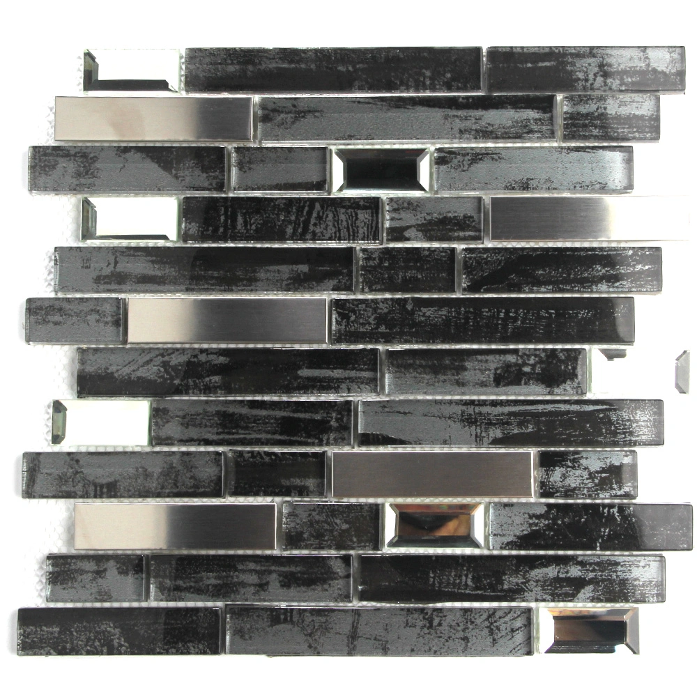 Facet Beveled Glass Mosaic Tile Mirror Surface Silver Glass Color Design for Kitchen Wall Bathroom TV Background Decoration