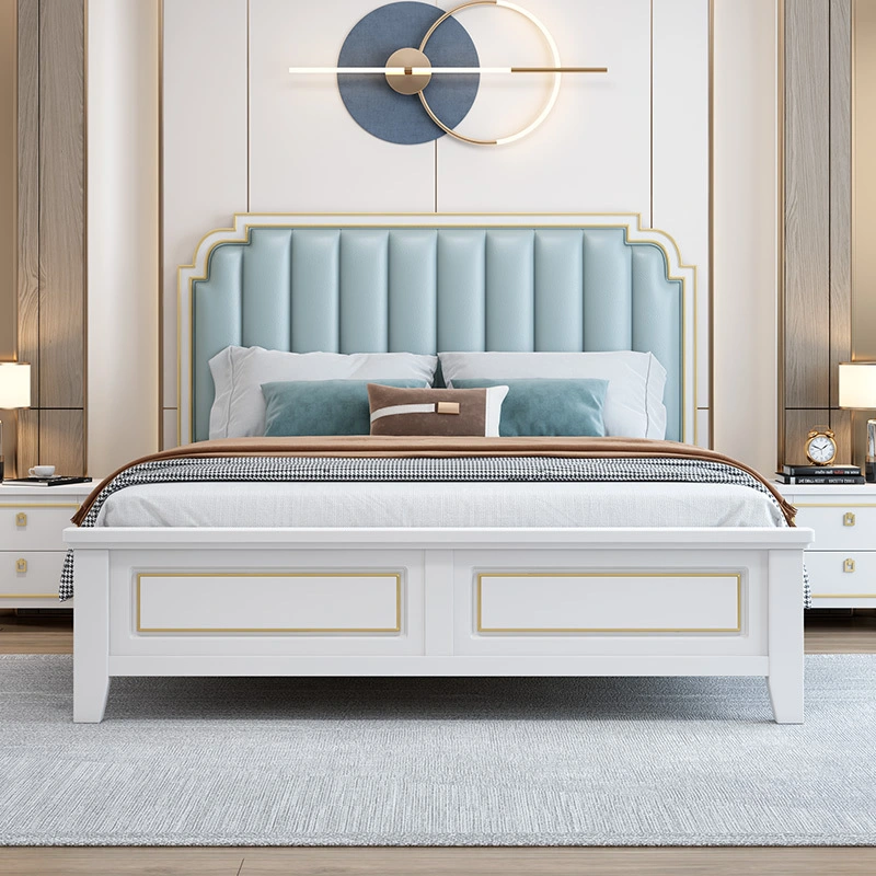 Wholesale Storage Boxes Bedroom Furniture Bed Set Modern Design King Size Bed Frame Modern Leather