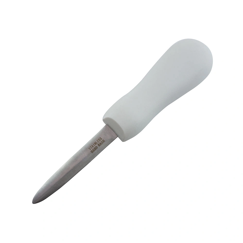 Oyster Shucking de 3 pulgadas cuchillo cuchillo de mango PP blanco