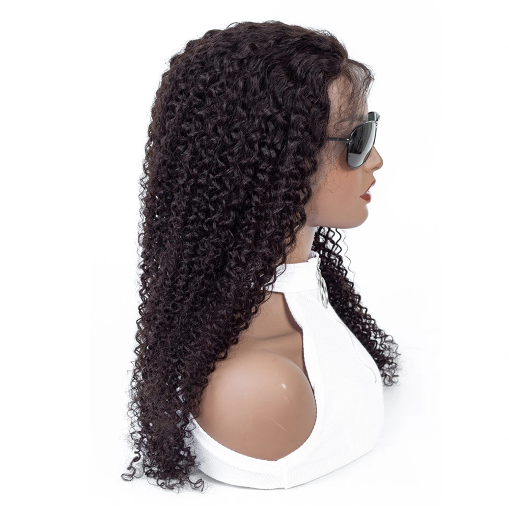 Lace Front de cabelo humano Perucas Pré Depenados natural do cabelo encaracolado brasileira de cabelo humano Perucas para mulheres negras Remy Hair Peruca