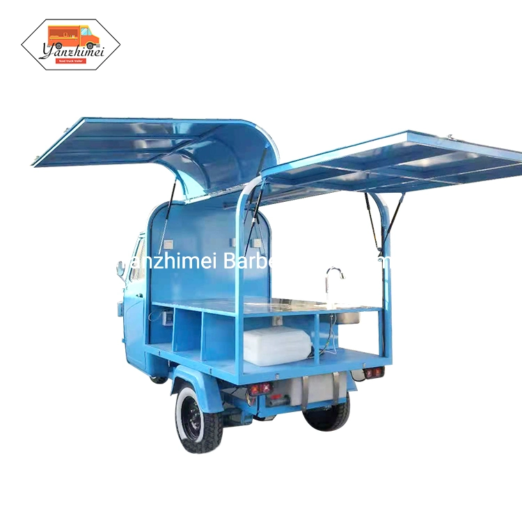 Motorcycle Electric Tricycle Piaggio Ape Food Truck for Coffee Sale