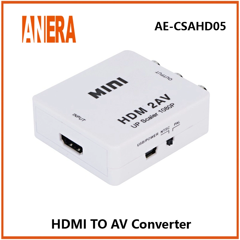 Adaptateur de convertisseur péritel-HDMI ADAPTATEUR audio vidéo 1080P avec Alimentation pour DVD HDTV pour décodeur Plug and Play Avec câble USB