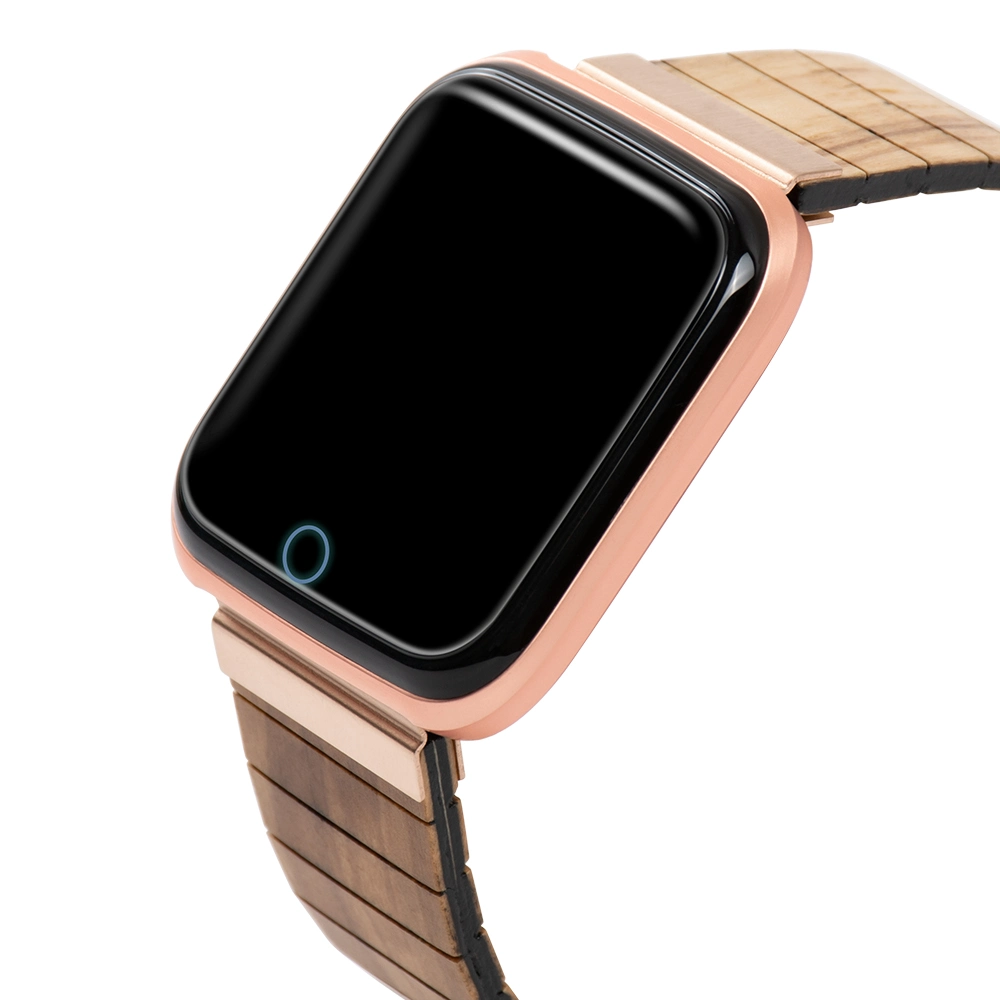 Montre intelligente en ligne Reloj Smart Watch 2023 avec bracelet en bois, Smartwatch Android à bas prix.