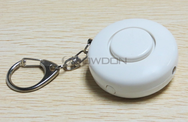 Portable Mini Cute Round Shape Personal Alarm with Flashing LED Light