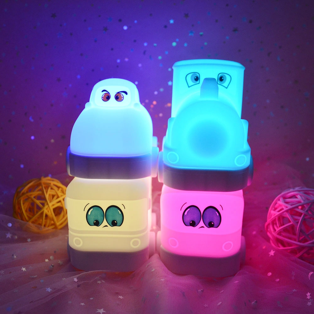 Hot Sale Cute Silicone LED Night Light Car Shaped Lamp