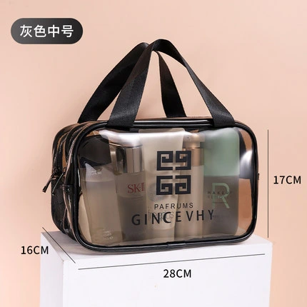 PVC Cosmetic Bag Waterproof Clear Transparent Vinyl Plastic EVA Zipper Toiletry Pouch Makeup Toiletry Storage Purse Gift Packaging Travel Bath Washing Bag