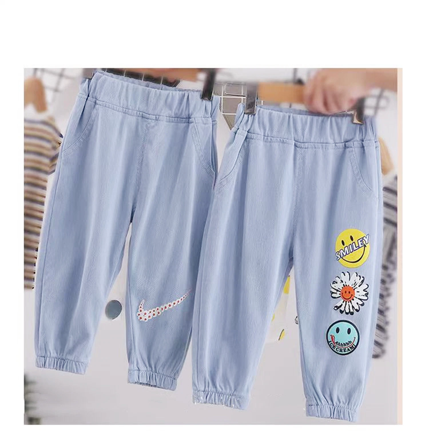 Малышу детский летний Джинсовые брюки, детскую одежду и мягким одежды