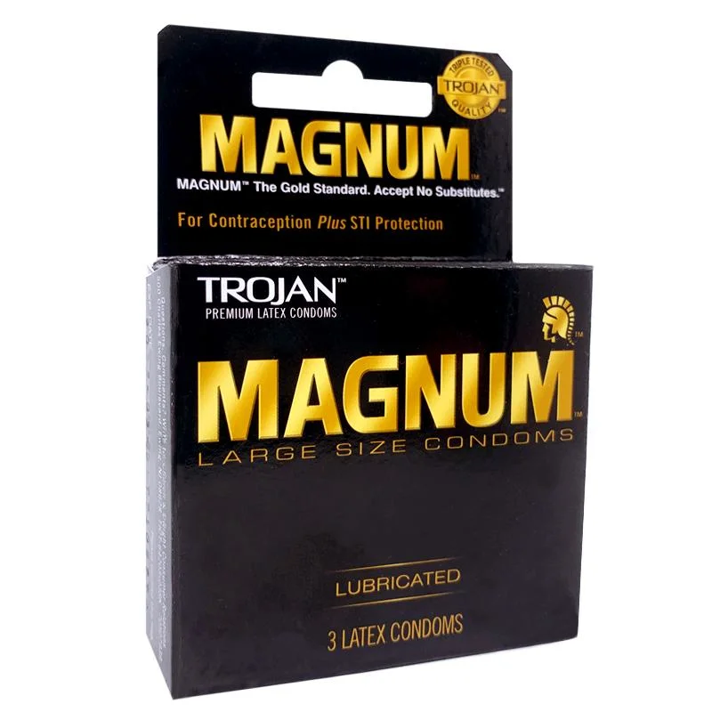 Comercio al por mayor Trojan Magnum condones lubricados, 12 mayor que el estándar de recuento de los condones de látex - para mayor comodidad, el 100% Original