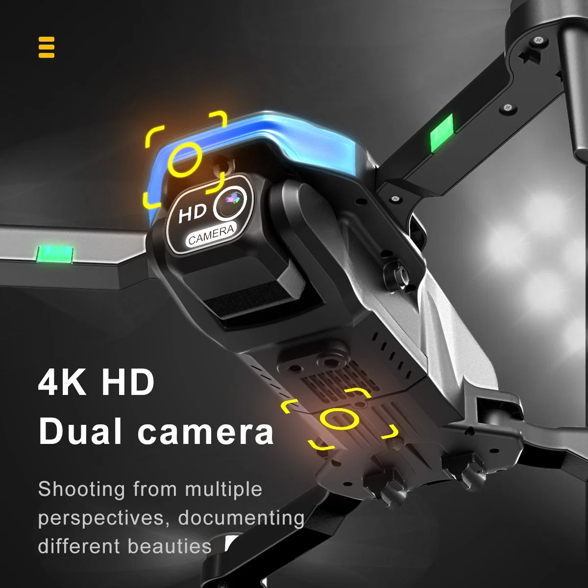 بدون فرشاة لكاميرا 4K مع Drone Optical Flow RC من دون محاور سداسي المحاور طائرة من دون طيار كهربائية قابلة للطي تعمل بتقنية WiFi