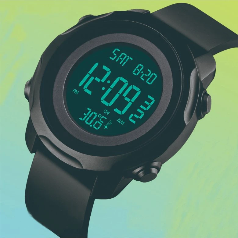 Thermometer Compass Men Watch Plastic Digital Fashion Temperature Sports Watch