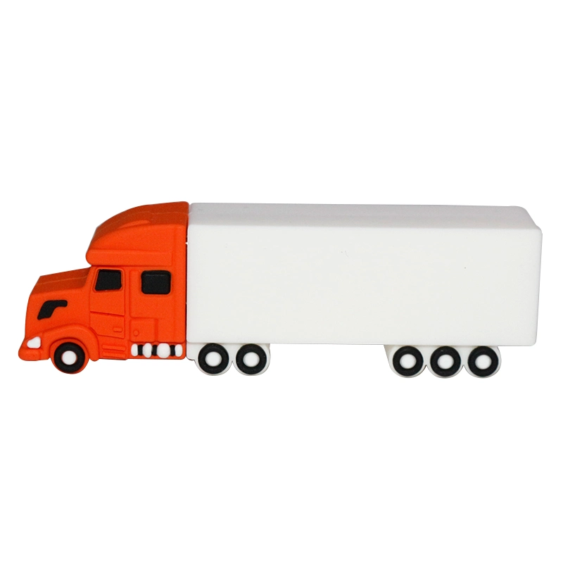 OEM Logo Cartoon Truck PVC USB Flash Drive Car Shape Pen Drive USB for Promotional Gift