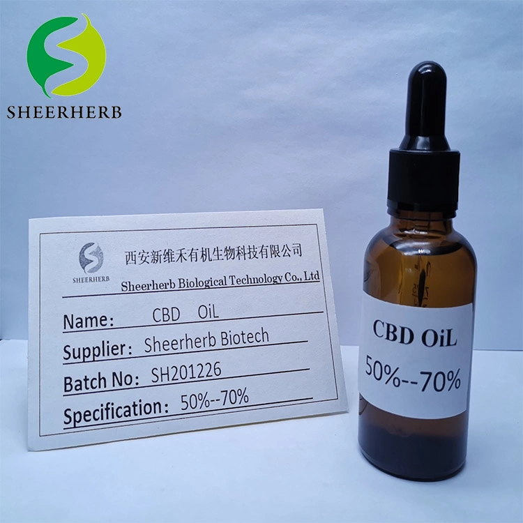 Sheerherb Venta caliente Hem P extracto natural de un 50% CB d de petróleo en todo el espectro del 70% de aceite D CB Full Spectrum