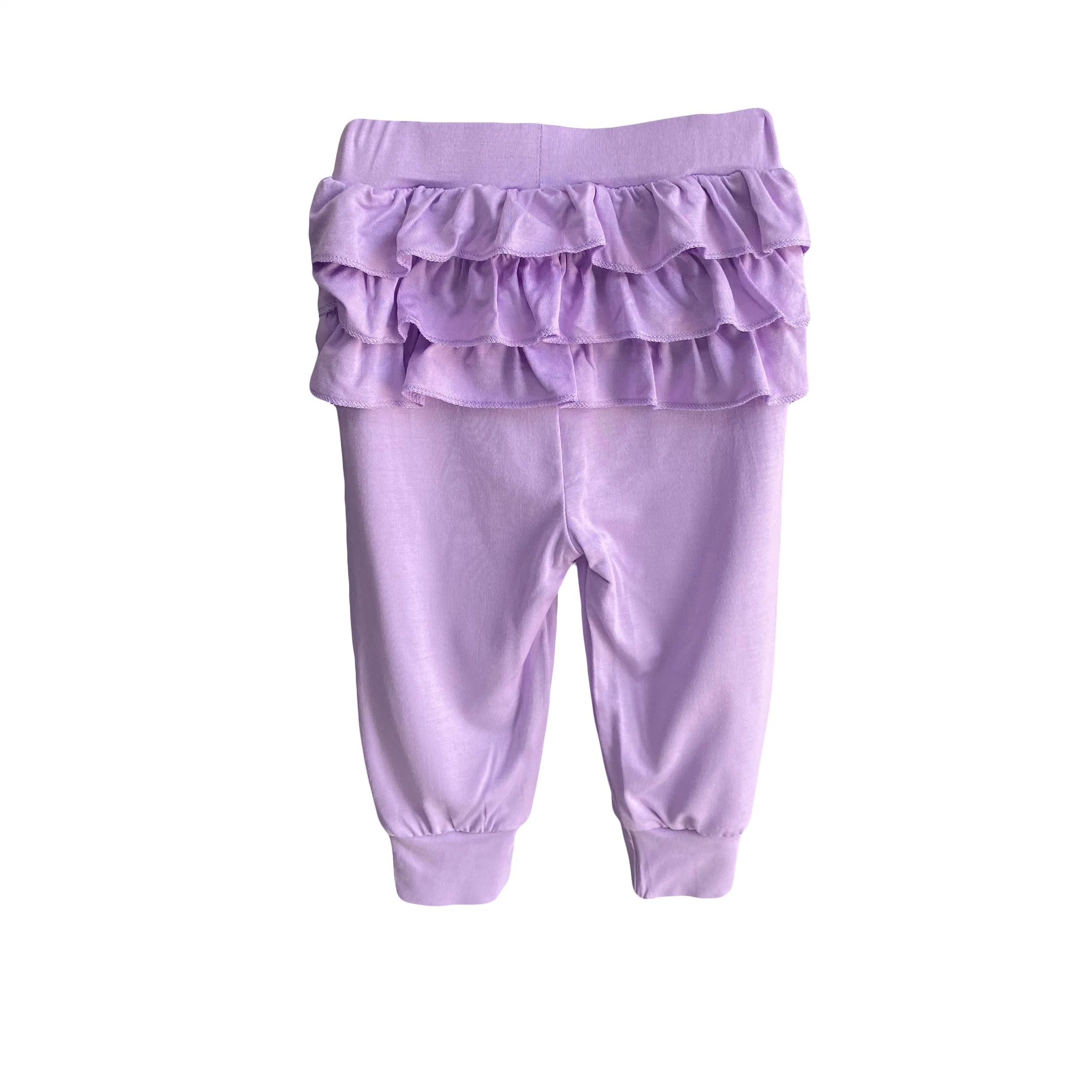 Benutzerdefinierte Großhandel Kleinkind Bambus Spandex Neugeborene Baby Mädchen Rüschen Kleinkind Bekleidung Shorts Hose