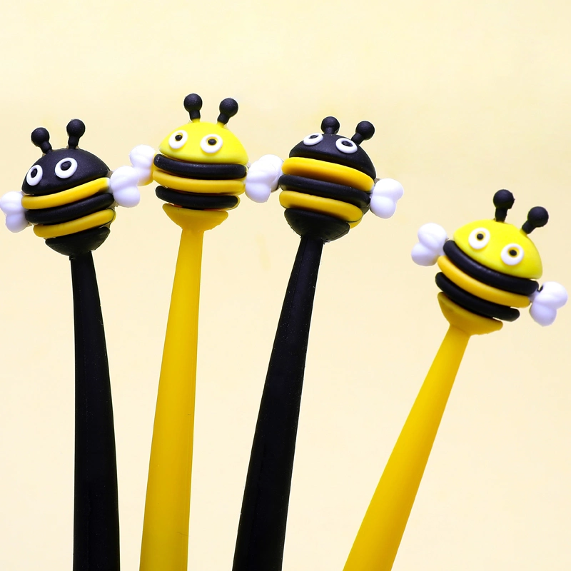Stationery Silicone Bee Shaped Cute Kawaii Ball Pen Office Supplies
