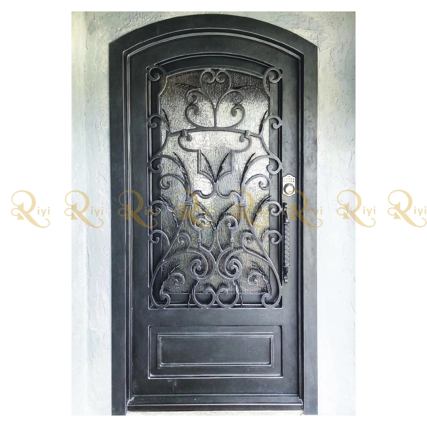 Antique Wrought Iron French Front Door Design for Safety