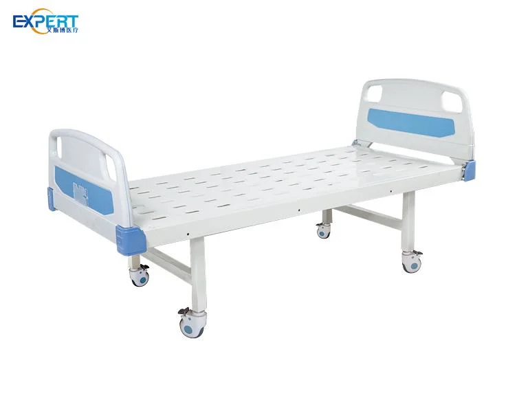 Factory Supply Hospital Furniture Medical Flat Bed with Detachable ABS Head and Foot Board