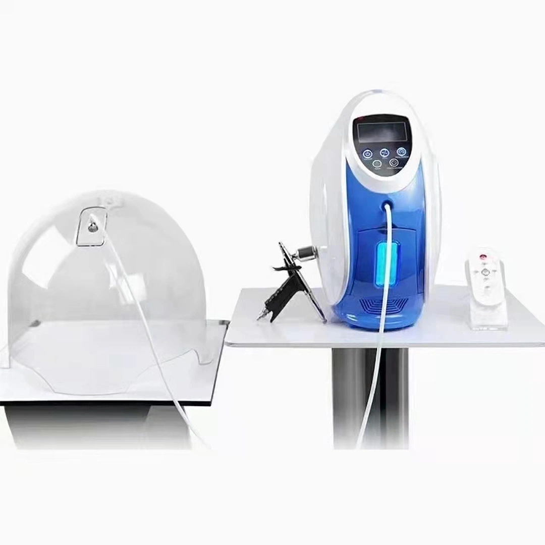 O2toderm portable skin de périphérique de rajeunissement facial réparation Pistolet de pulvérisation d'oxygène Jet Peel Masque facial d'oxygène de la machine du dôme