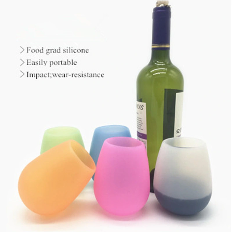 Portable Silicone Wine Cup Unbreakable Foldable Shatterproof Cups Travel Picnic Camping Water Beer Tee Drinkware