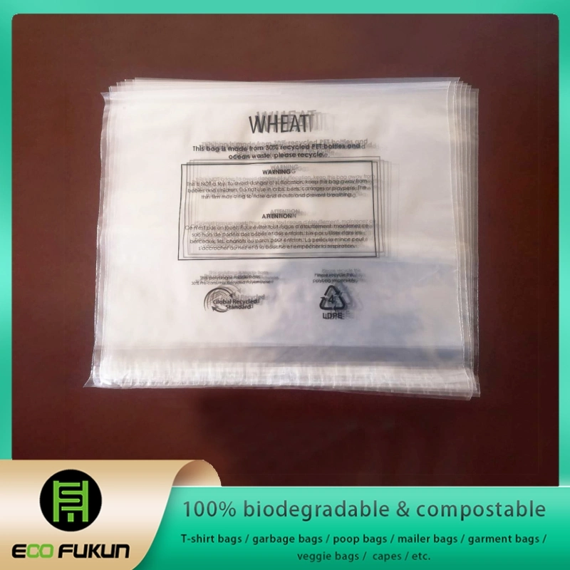 Grs Certificated Recycled Plastic Apparel Bag, Self-Adhesive Garment Packaging Bag