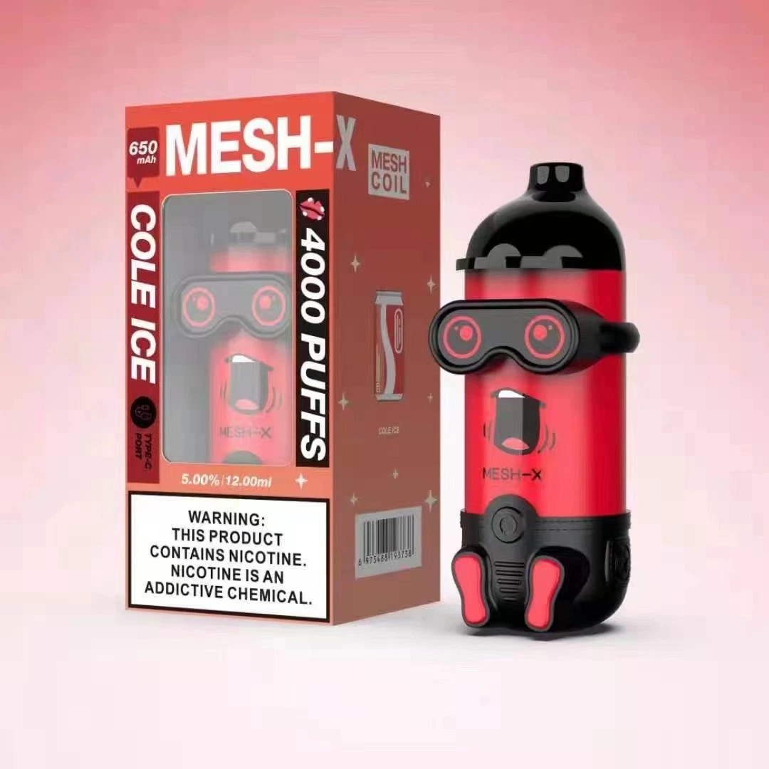 الأصلي المصنع الصحة دخان غير قابل للاستخدام مرة واحدة Mesh X 4000 Pugs vaporizer شاحن Mini Vape قلم سجائر كهربائي من النوع C 650 مللي أمبير/ساعة