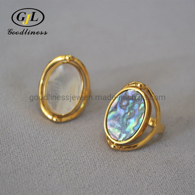 Wholesale/Supplier Original Design Double-Sided Rotating Shell Mother Shell Ring