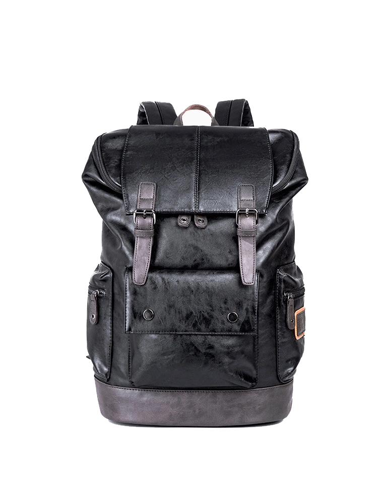 Men Large Leather Travel Backpack Laptop Bags Black Big Capacity School Male Business Shoulder Bag