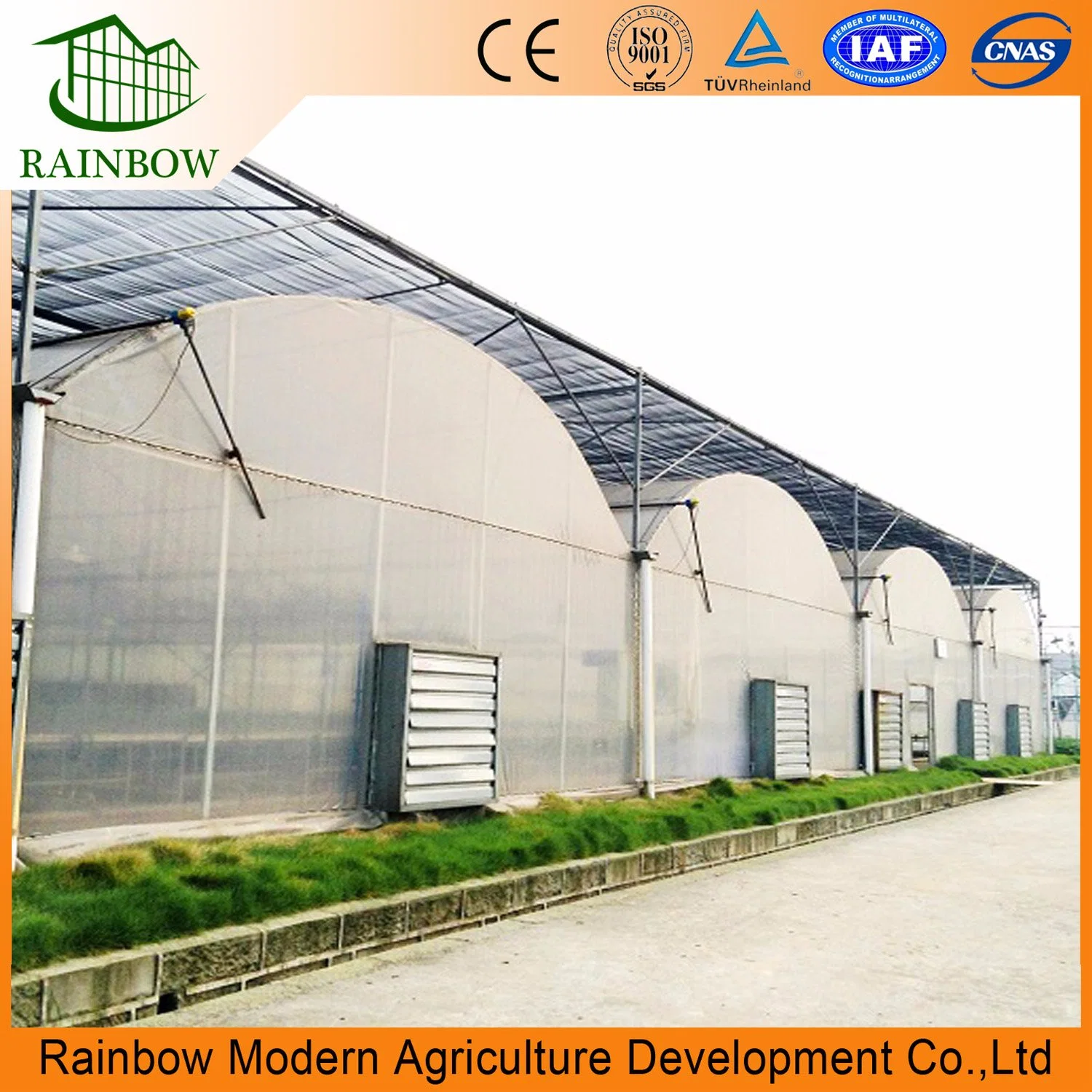 Industrial Multi Span Polytunnel Plastic Greenhouse for Uzbekistan