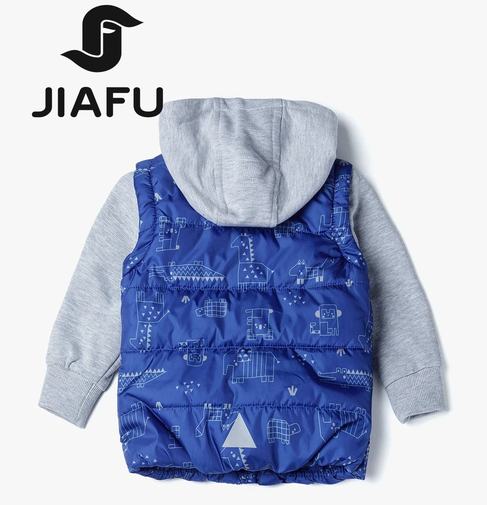 Fashion Custom Waterproof Baby Boy Padding Jacket with Detachable Hood & Detachable Sleeve