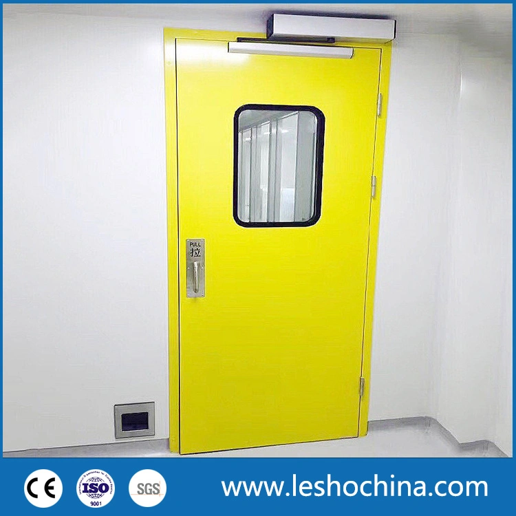 GMP Hygiene Galvanized Steel304 Stainless Steel/Iron Interior Modular Clean Room Metal Swing Entry Doors for Food, Pharmaceutical, Medical, Hospital, Laboratory