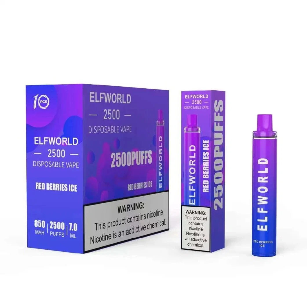 Nuevo lanzamiento de Authentic Elfworld 2500 Puffs High Value Disposable/Chargeable VAPE Precio original de fábrica al por mayor