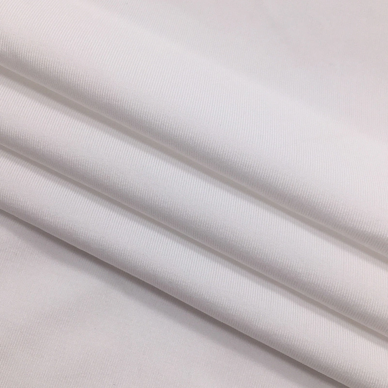 Fashion Top White GSM 200 Fabric for Elastic DTY Single Brush Knit Fabric Jersey Fabric