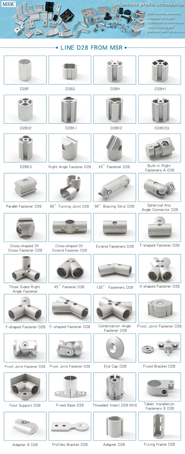 Msr Rubber Cap for D28 Aluminum Profile Tube in Grey for Protecting Dust of Aluminium Tube