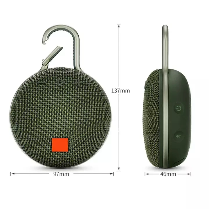 2022 hochwertiger 1: 1 Lautsprecher für JBL Clip 3 Outdoor Wireless Lautsprecher hängender Rucksack Travel Speaker IPX7 Wasserdichter tragbarer Mini-Lautsprecher