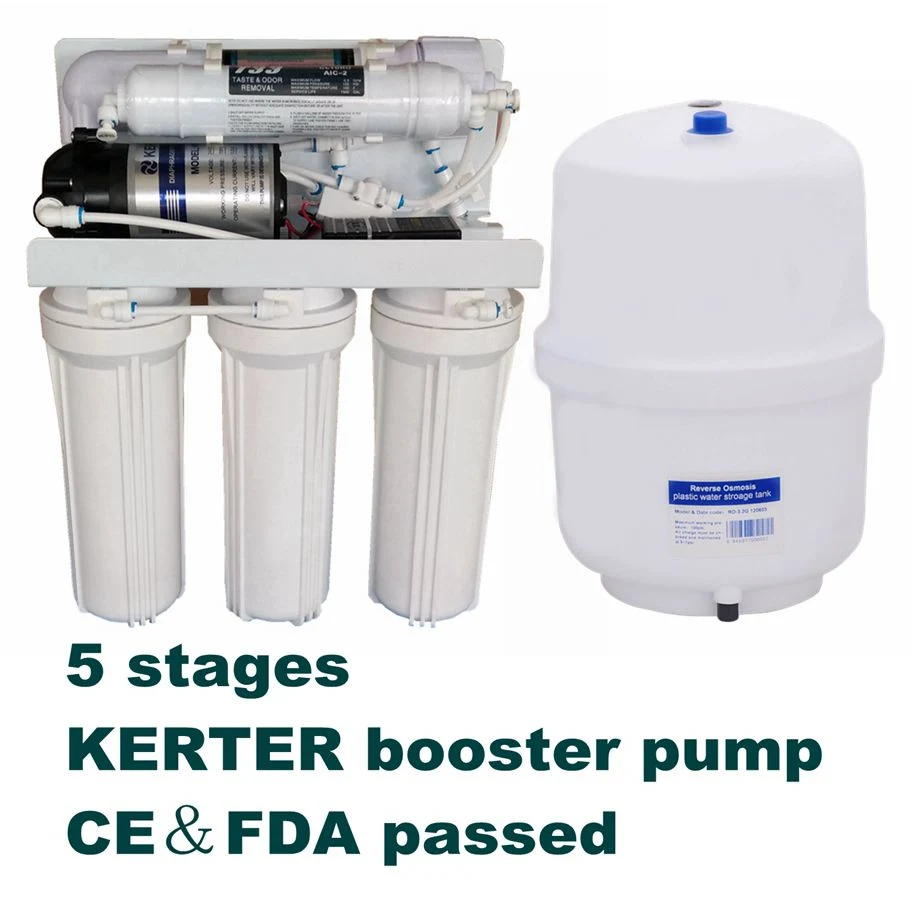 Purificador de água RO doméstico 50gpd sistema de filtragem de água de 5 estágios