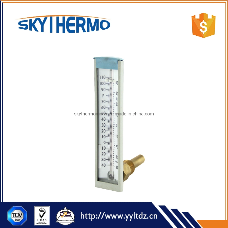 V Shaped Glass Thermometer Angle 90