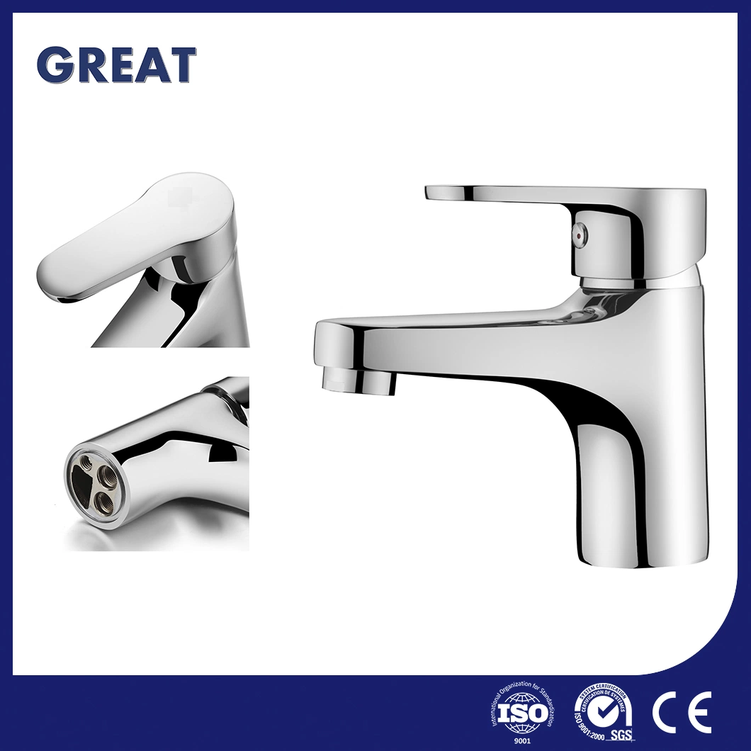 Great Bath Faucets Suppliers Good Price One Hole Faucets Bathroom Sink Gl6401A64 Chrome Single Lever Basin Faucet China Waterfall Bathroom Vanity Taps