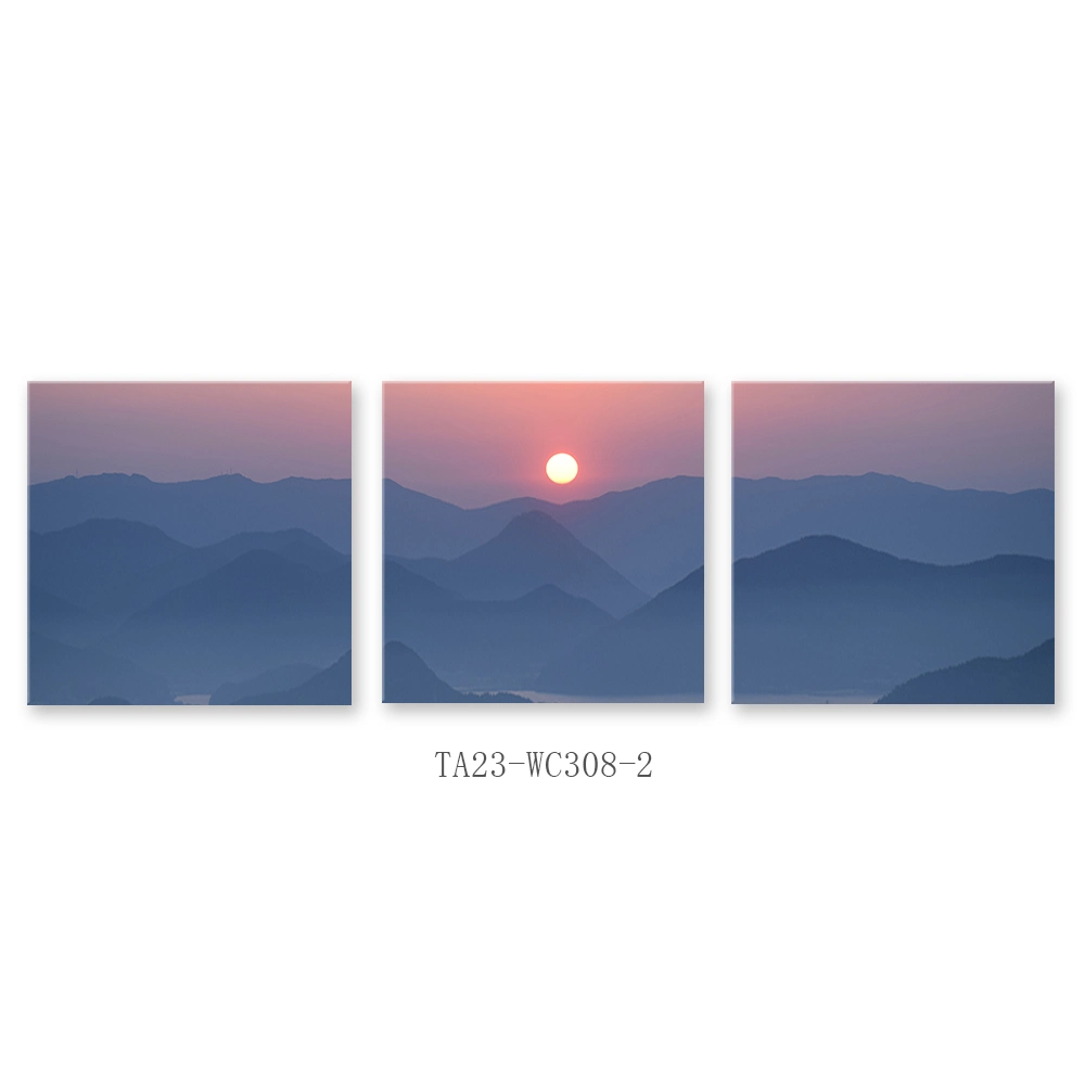 Wholesale/Supplier Home Decor Wall Paintings 3 Panels Sunrise Picture Design Frame Canvas Paintings and Wall Arts