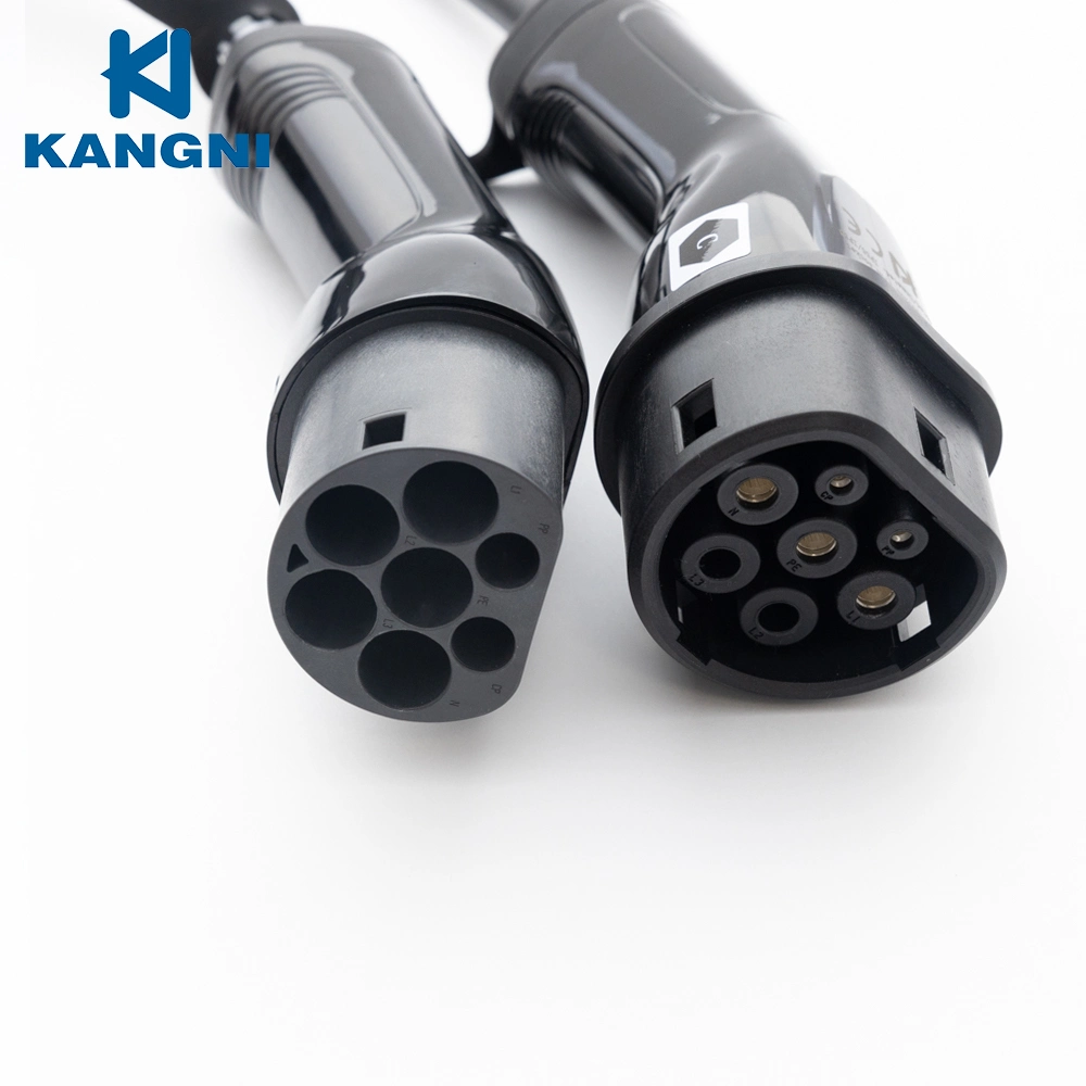 Kangni EV-Ladegerät IEC 62196 EV Typ 2, Stecker 32A 7kW Einphasenladekabel für Elektrofahrzeuge der Stufe 3