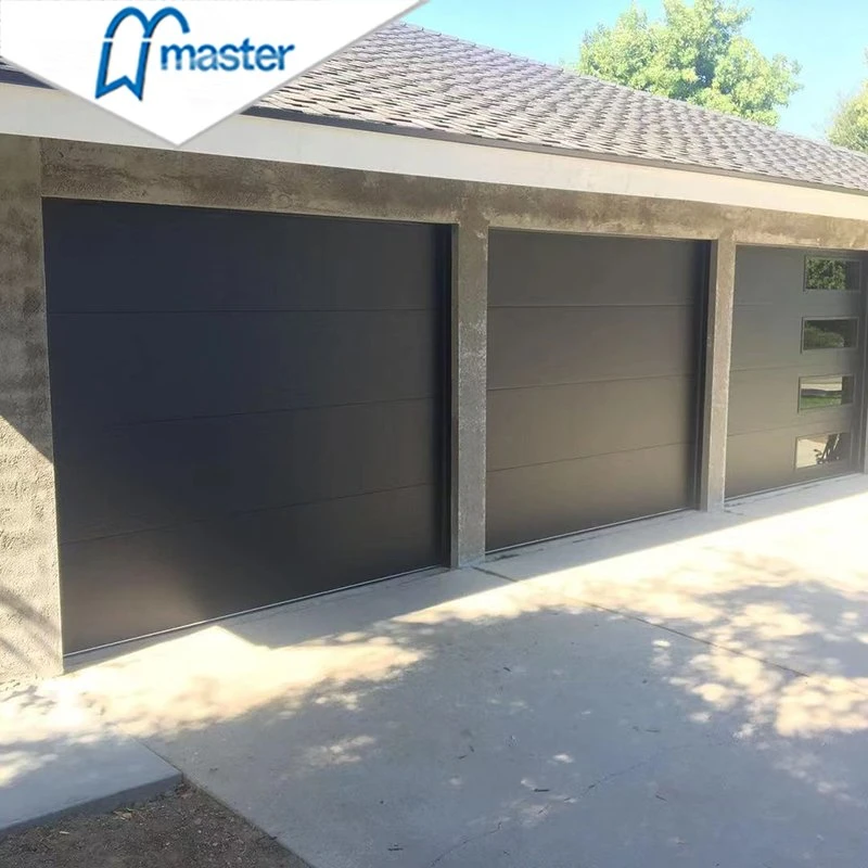 Master Well Top Selling Automatic Steel Foamed Insulated Flush Overhead Sectional Garage Door with Remote Control