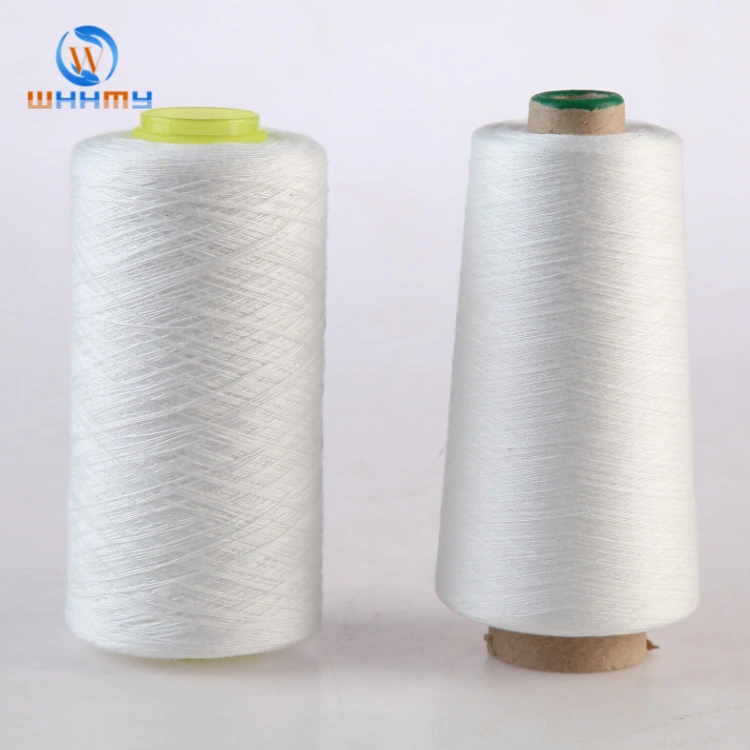 100% Spun Polyester Yarn Raw White 45s/2 Textile Producer Sewing Thread Paper/Non-Dyedable Tube Made From China Sinopec Yizheng Staple Fiber 1.2D*38mm