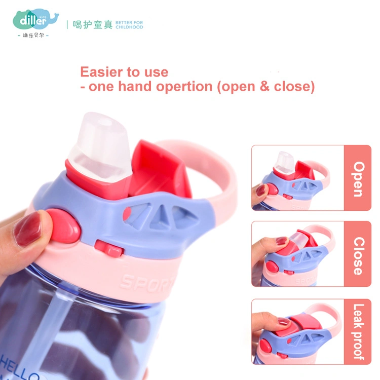 Drinking Printed Children Bottles Shaker Silicon Water Bottle for Kid