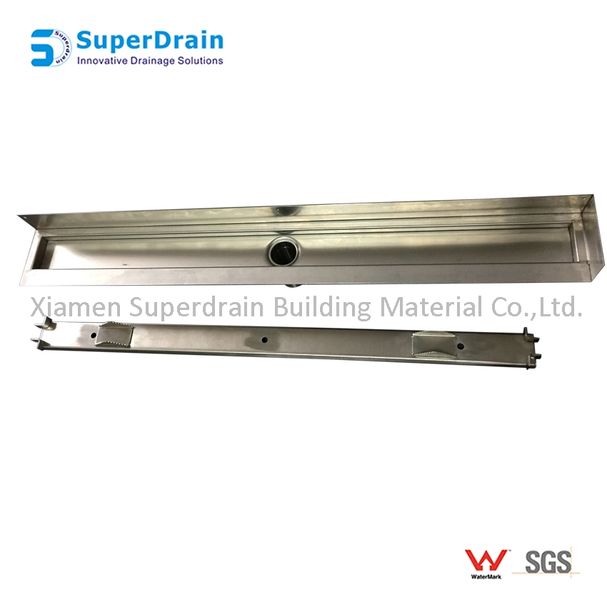 SUS Deodorant Vertical Linear Brass Bathroom Floor Drain for Shower