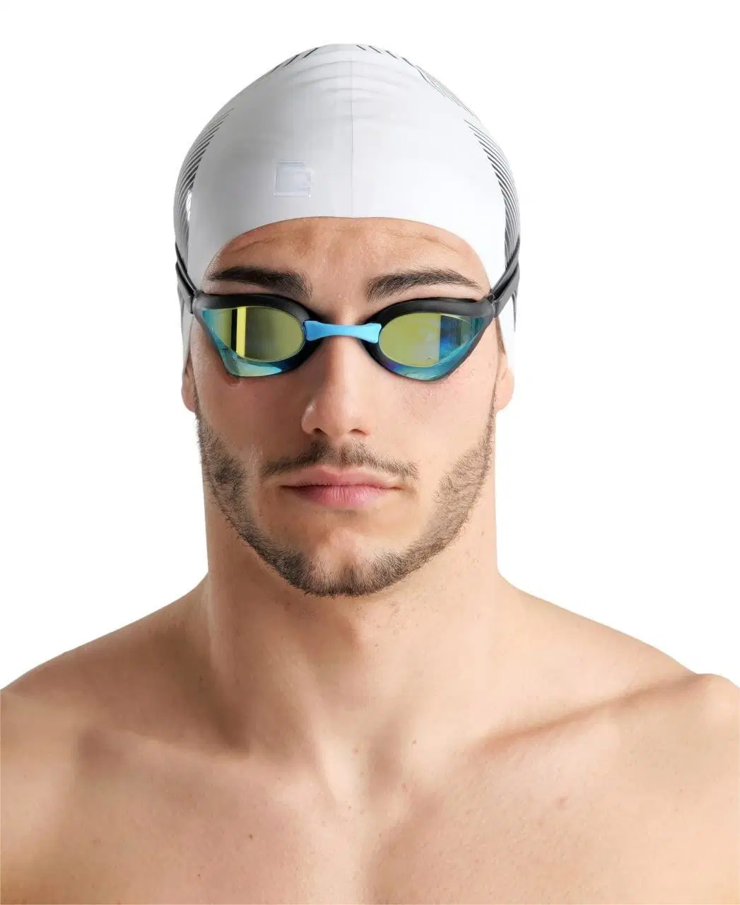 Polycarbonate Mirror Lens Unisex Core Swipe Anti-Fog Racing Swim Goggles.