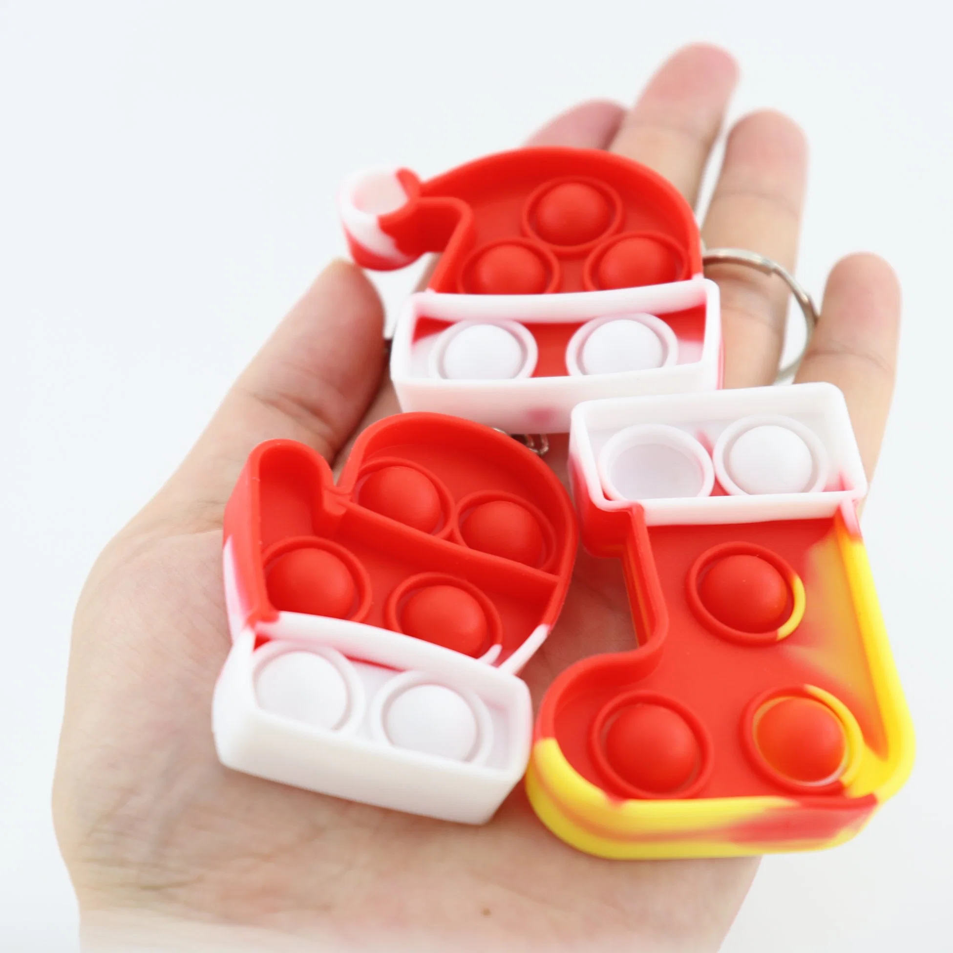 Набор для вендинга силиконовый мини-джелл Push Pop Xmas брелок fidget Игрушки Bubble для детей