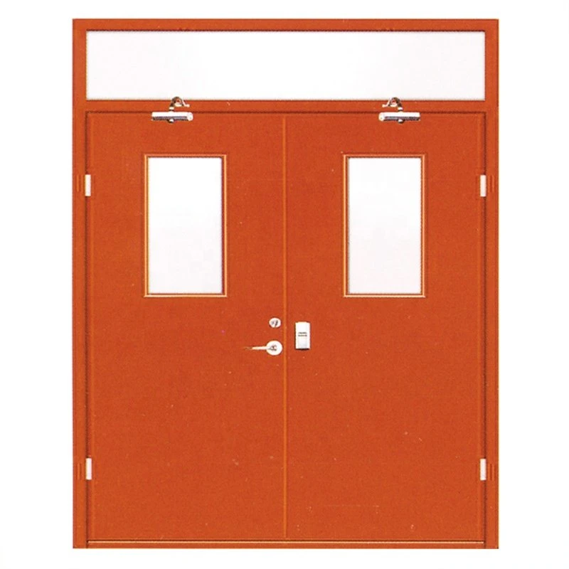 Customized 90 Minutes Fire Rated Metal Door Office Room Fireproof Steel Door with Ral Color