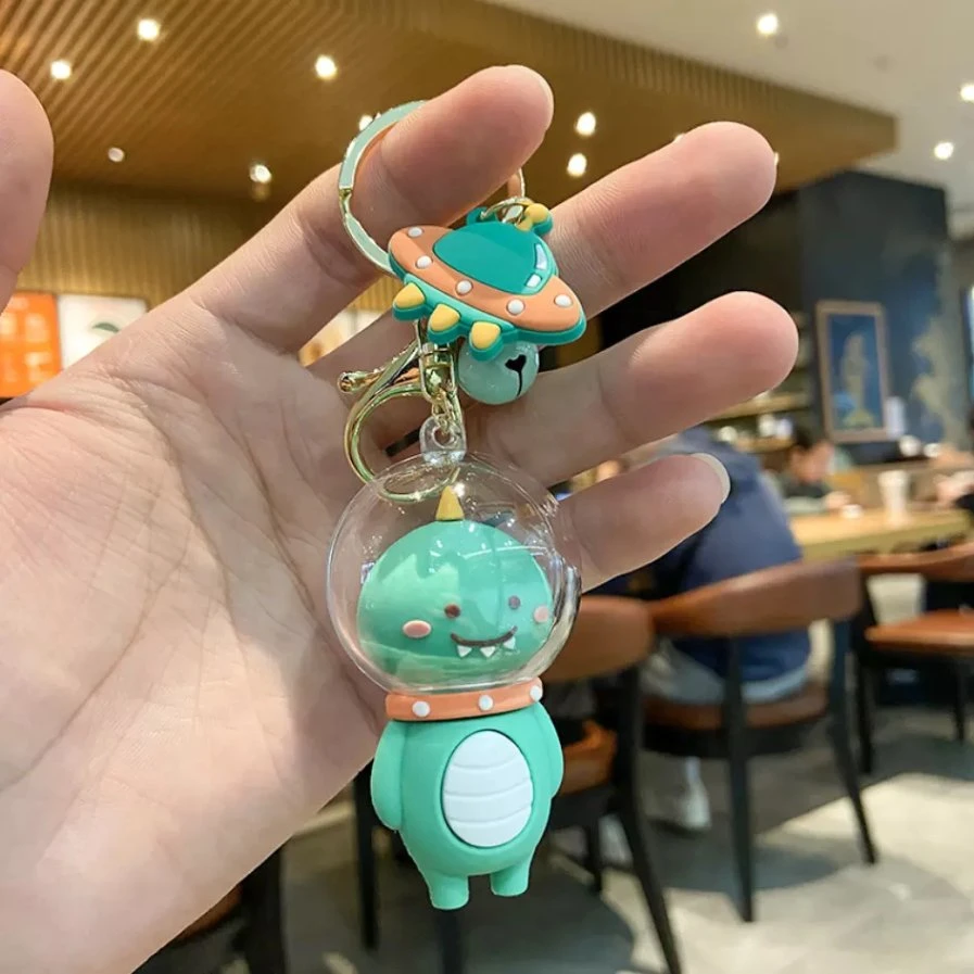 Custom Cute Cartoon 3D Keychain with Wrist Strap Car Accessories Bag Ornament Doll PVC Gold Key Rings Gift