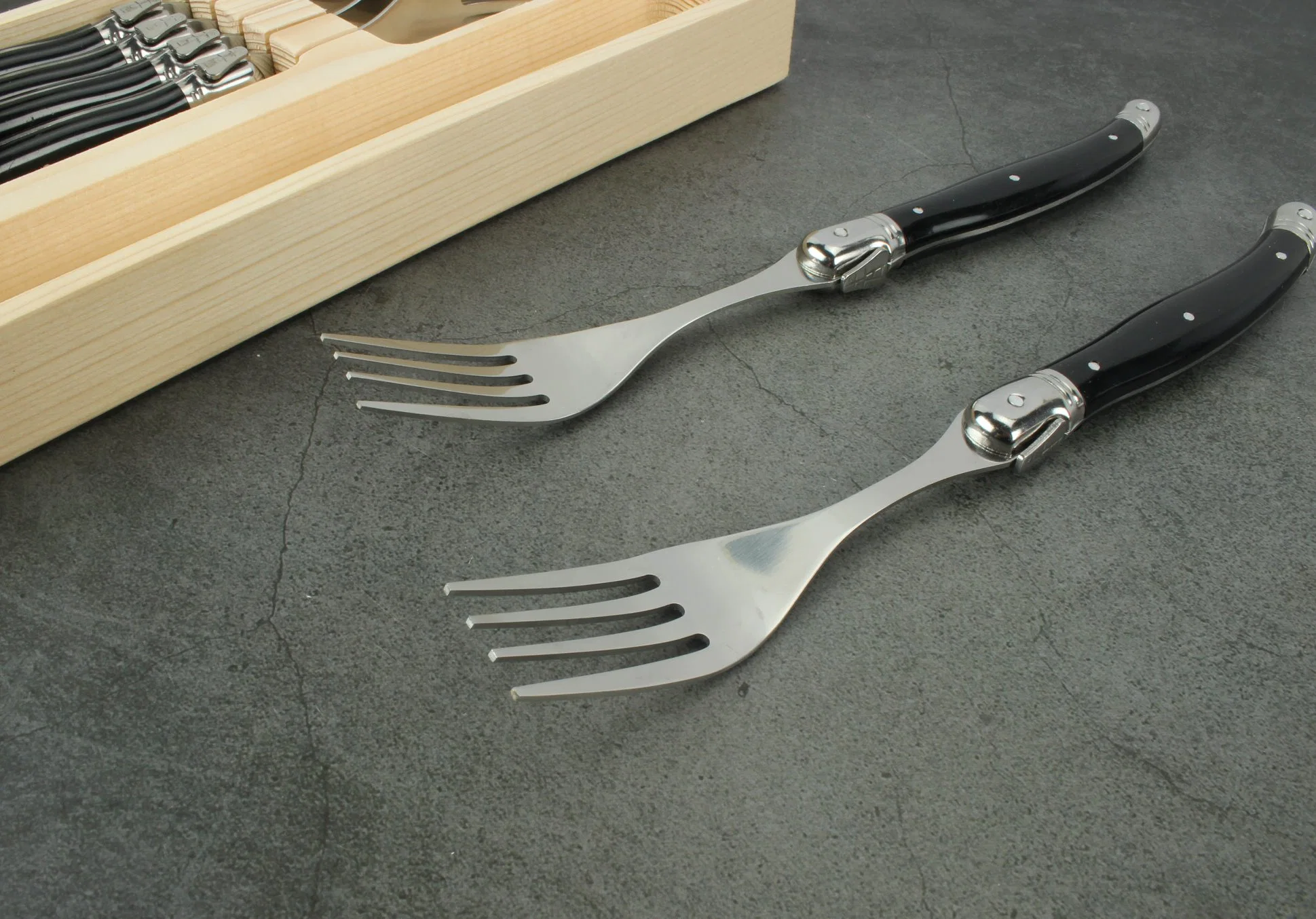 Wholesale/Supplier Flatware Fork and Stainless Steel Fork with Plastic ABS Handle (SE-K1313)
