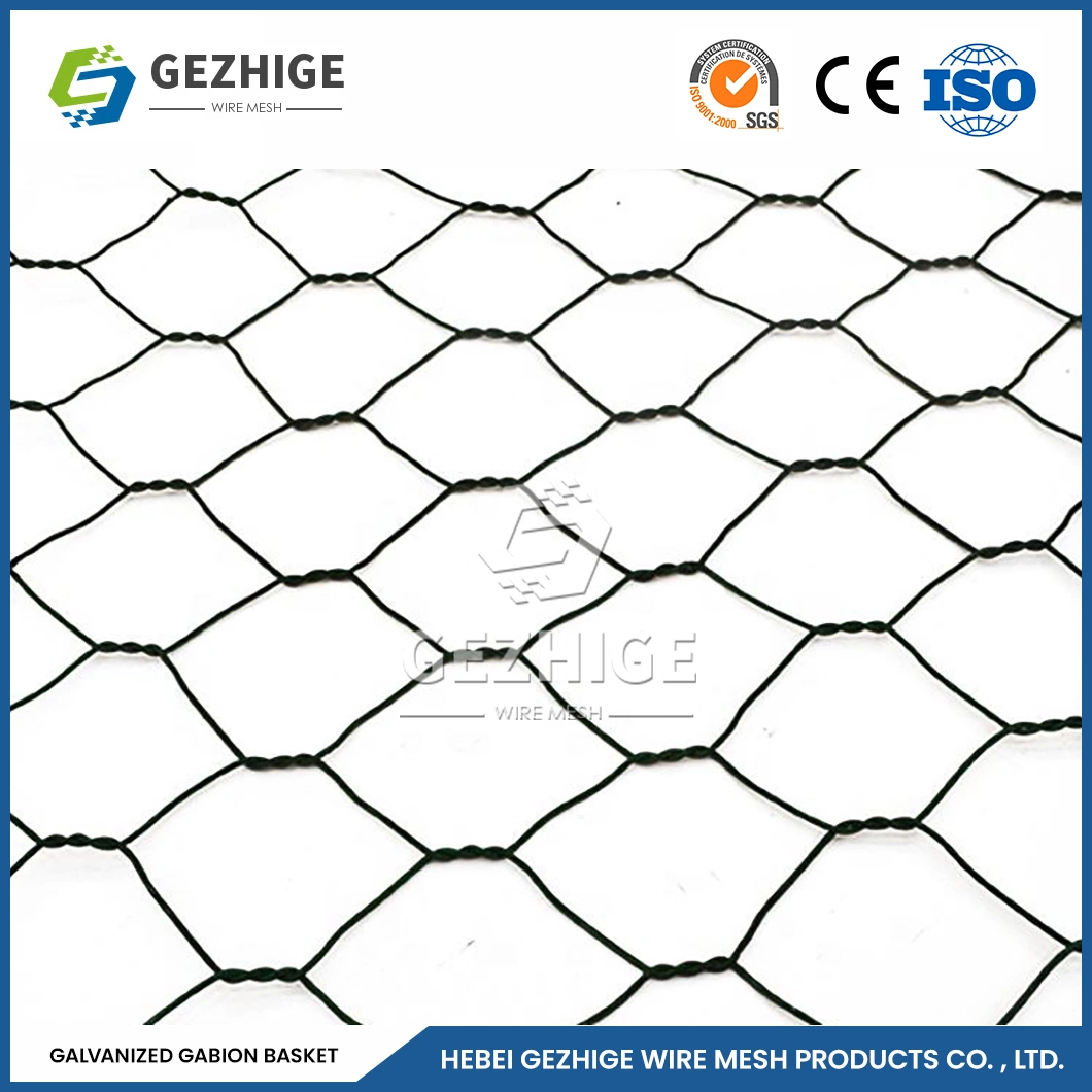 Gezhige 100X150 mm Landscaping Rock Cages 2.0-4.0mm Wire Thickness PVC Gabion Mesh Galvanized Gabion China 2.0*0.5*0.5m Hot Dipped Galvanized Gabion Basket