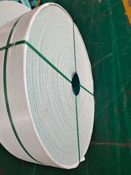 White Solid Woven Pvg Bucket Elevator Belt for Bucket Conveyor