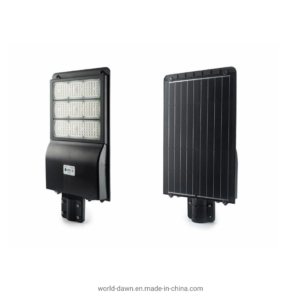 LED fábrica exterior 240W 320W 400W de alta de la batería de gran capacidad de Lm en una sola pared solar calle Garden Road calle la luz solar con el sensor